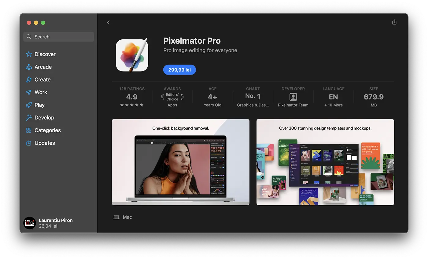 Pixelmator Pro in App Store