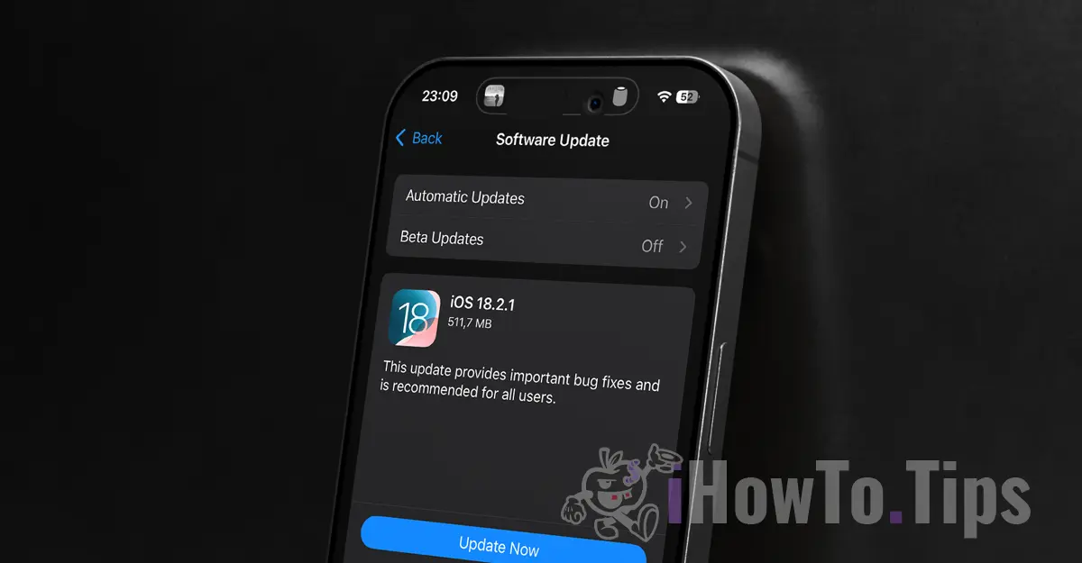 iOS 18.2.1 - Actualizare pentru toți utilizatorii de iPhone